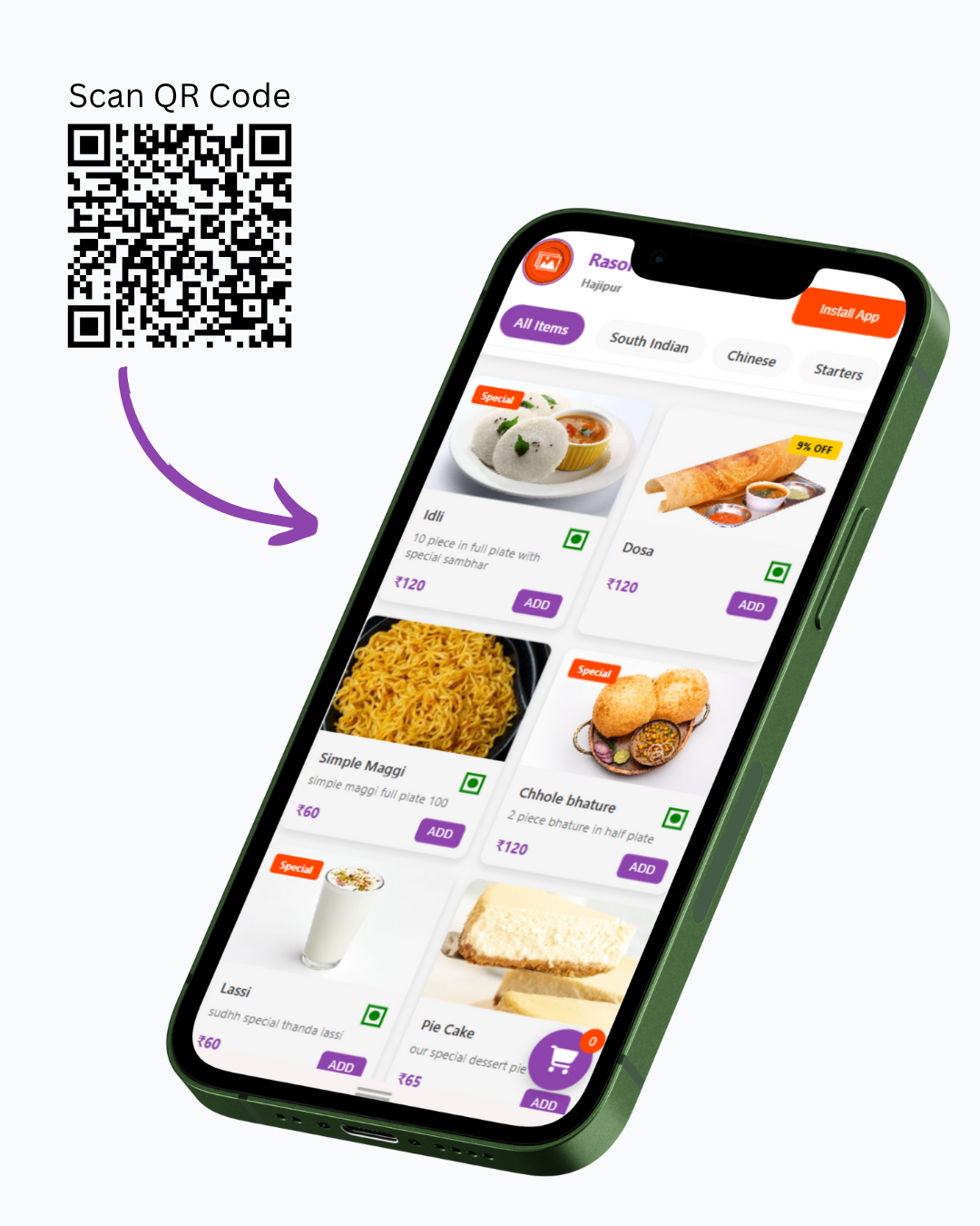 Menuzet dashboard preview